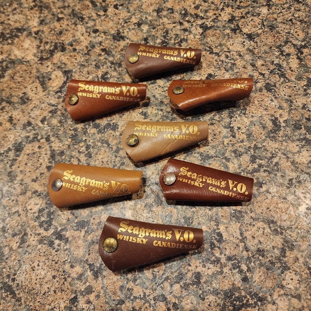 Vintage Leather Promotional Seagram's V.O. Whisky Leather Key Covers